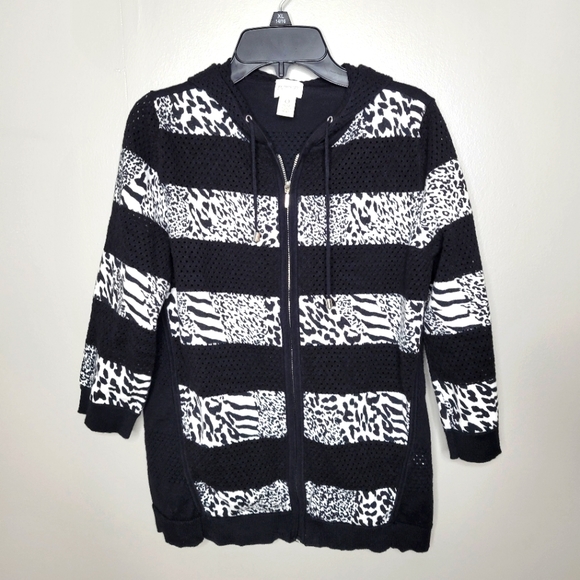 ZENERGY Black Zip-Up Size 0 - Picture 1 of 6